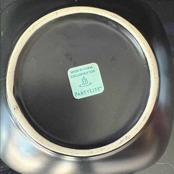 PartyLite Elegant Purple Zen Ceramic Bowl and plate candle set - Picture 4 of 6